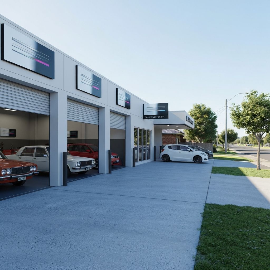 Exterior of Carlingford Mechanical workshop at 1A Jenkins Rd, Carlingford NSW